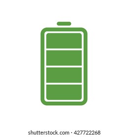 battery, ecology green icons set on white background