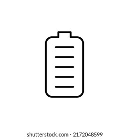 battery editable stroke icon, Smart stroke icon