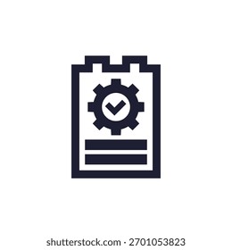 Icono de eficiencia de la batería en blanco