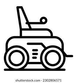 Battery electric wheelchair icon outline vector. Power motor. Scooter chair