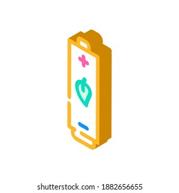 vector de icono isométrico de la herramienta de energía eléctrica de la batería. señal de la herramienta de energía eléctrica de la batería. ilustración de símbolo aislado