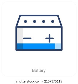 Battery And Electronic Icon Concept