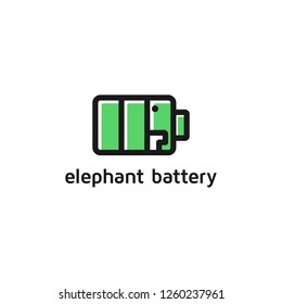 battery with elephant logo design inspiration