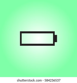 Battery empty icon, accumulator vector illustration
