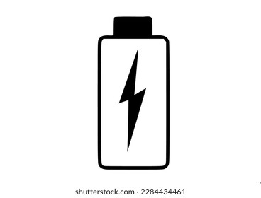 icono vacío de batería en diseño negro