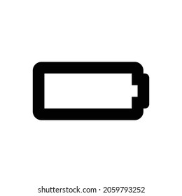 battery empty Icon. Flat style design isolated on white background. Vector illustration