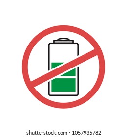 Battery empty icon isolated on white background. Battery empty icon for web site, app and logo. Creative art concept, vector illustration, eps 10