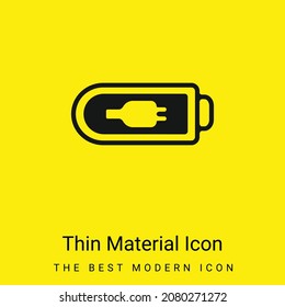 Battery Empty Symbol minimal bright yellow material icon