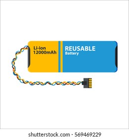 Battery energy electricity tool vector illustration.