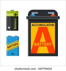 Battery energy electricity tool vector illustration.