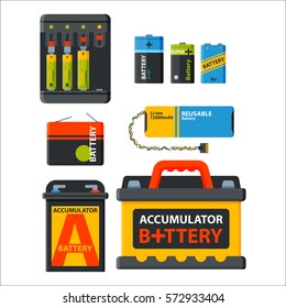 Battery energy electricity tool vector illustration.