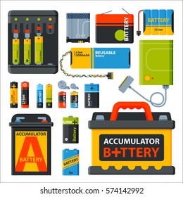 Battery energy electricity tool vector illustration.