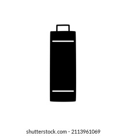 Batería, icono de energía en icono de estilo de línea negra, estilo aislado en fondo blanco