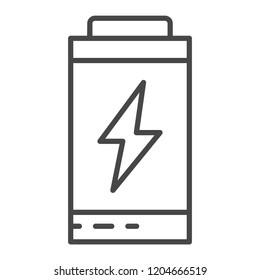 Battery energy icon. Outline battery energy vector icon for web design isolated on white background