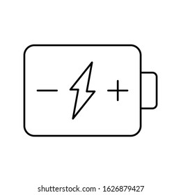 Battery, energy icon. Simple line, outline vector electro power icons for ui and ux, website or mobile application