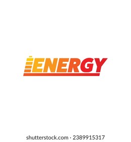 battery and energy logo on white background
