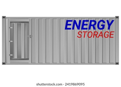 Battery Energy Storage Systems Lithium Ion Power Bank Stromkraftwerk Prozessgrafik einzeln.