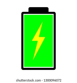 Battery energy vector icon
