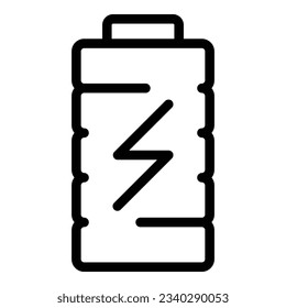 Battery equipment icon outline vector. Electric level. Full low