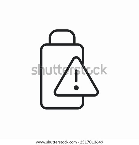 battery exclamation mark error icon sign vector