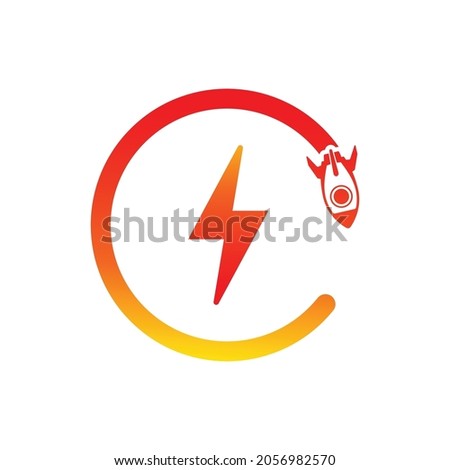Battery fast charge icon isolated on white background vector illustration.