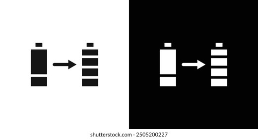 Battery fast charge icon logo set vector