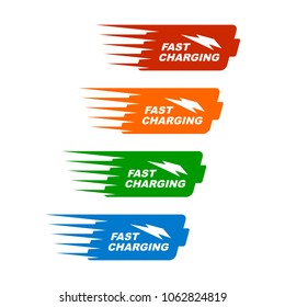 Battery fast charging technology vector illustration.