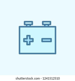 battery field outline icon. Element of 2 color simple icon. Thin line icon for website design and development, app development. Premium icon