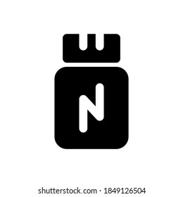 battery fill icon isolated sign symbol vector illustration - with style glyph icons