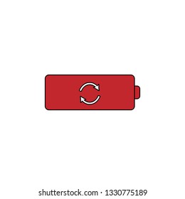 Battery Filled Outline Style Vector Icon