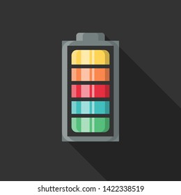 Battery flat design icon symbol electric car vehicle