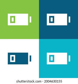 Batería Plano cuatro colores mínimo conjunto de iconos