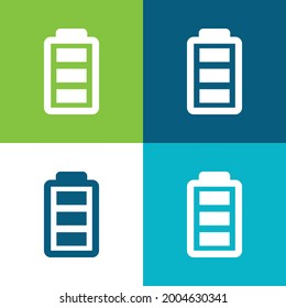 Battery Flat four color minimal icon set