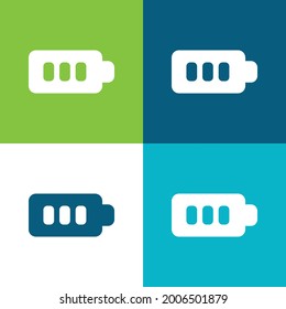 Batterieflache, minimale Icon-Einstellung für vier Farben