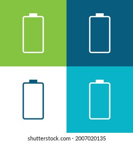 Battery Flat four color minimal icon set