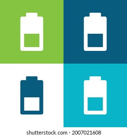 Batterieflache, minimale Icon-Einstellung für vier Farben