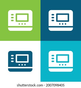 Battery Flat four color minimal icon set