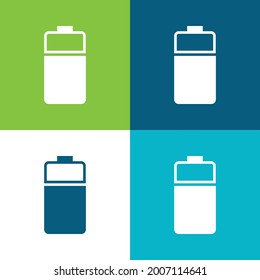Battery Flat four color minimal icon set