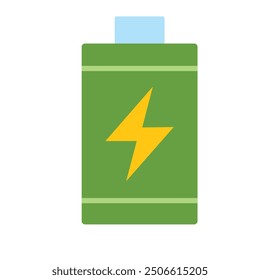 Diseño plano del icono de la batería para el personal nad Uso comercial