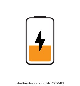 battery flat icon vector illustration