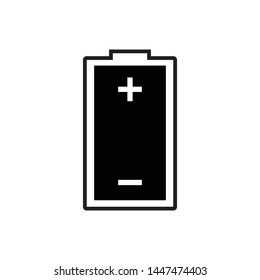 battery flat icon vector illustration