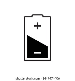 battery flat icon vector illustration