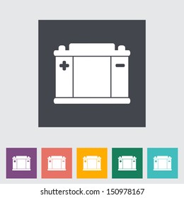 Battery flat icon. Vector illustration.