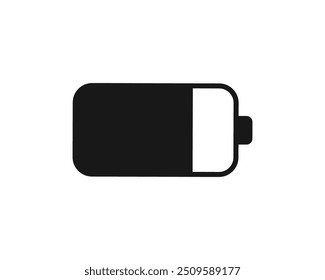 Battery flat icon vector illustration. Battery level. Battery level sign. Battery charging sign and symbol. Full charge indicator.