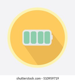 Battery Flat Icon Vector Illustration