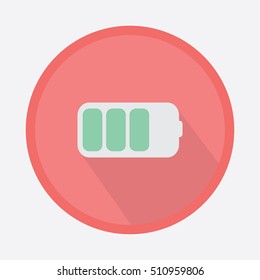 Battery Flat Icon Vector Illustration