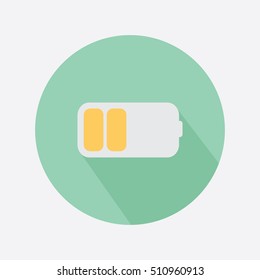 Battery Flat Icon Vector Illustration