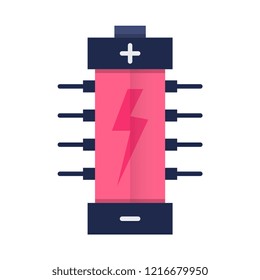 Battery flat vector icon.