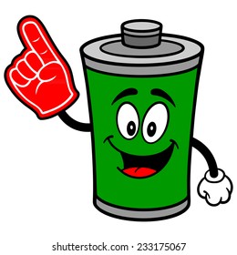 Battery with Foam Finger