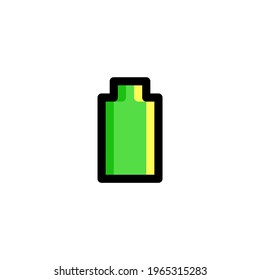 Battery Full Capacity Icon, Isolated On White. User Interface Outline Icon.
